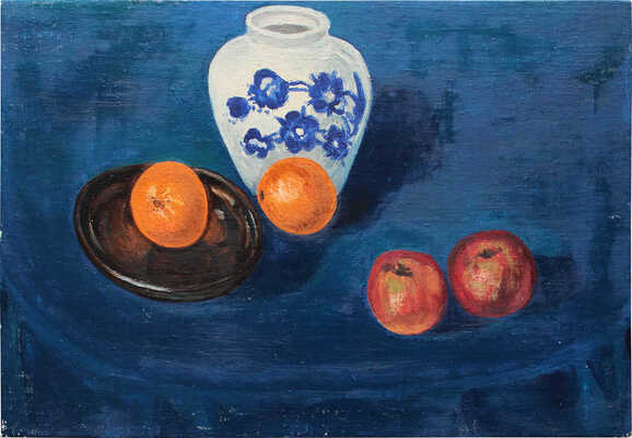 Аболдуева-Гершкович Лени. Натюрморт на синем фоне 